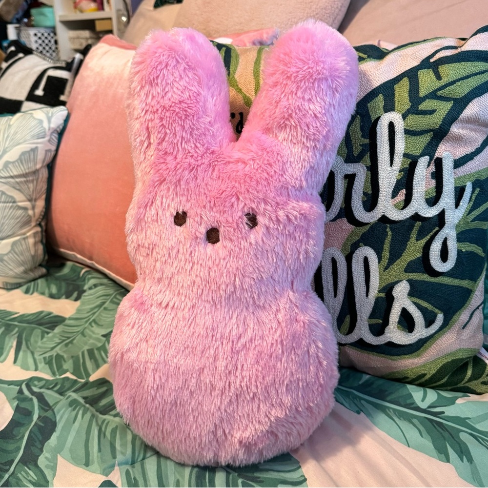 Peeps Pink Bunny Plush Bunny Rabbit Large 16” Stuffed Animal Easter